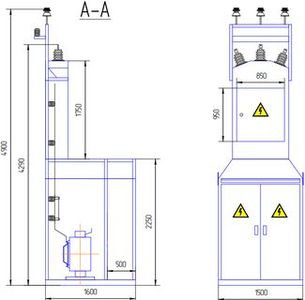 Конструкция КТПК-25-63 кВА