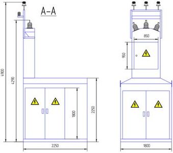 Конструкция КТПК-100-250 кВА