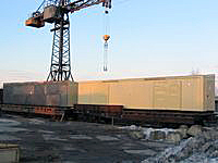 Погрузка КРУН на платформу